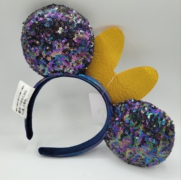 Disney World 50th Anniversary Gold Bow Minnie Mouse Ears